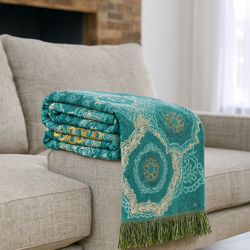 Boho-Inspirierte Baumwolldecke für jede Jahreszeit