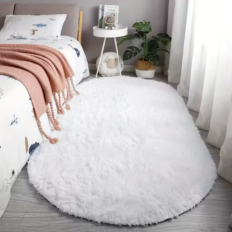 Ovaler Hochflor-Teppich | Weich und Pflegeleicht für Ihr Zuhause