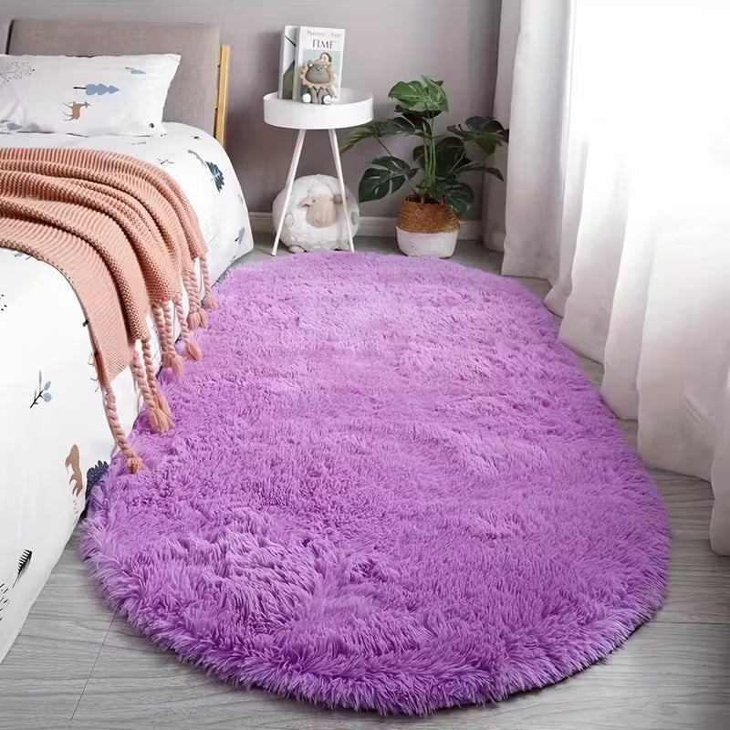 Ovaler Hochflor-Teppich | Weich und Pflegeleicht für Ihr Zuhause