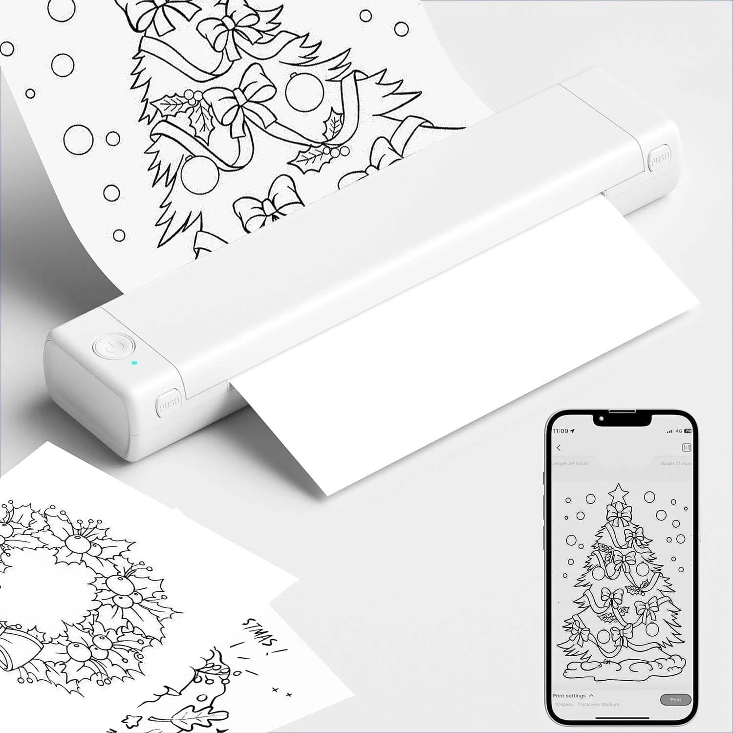 Tragbarer Smart-Drucker für Smartphone und Laptop