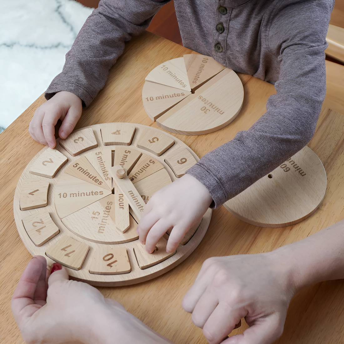 Kids Learning Clock - playfully discover time and fractions