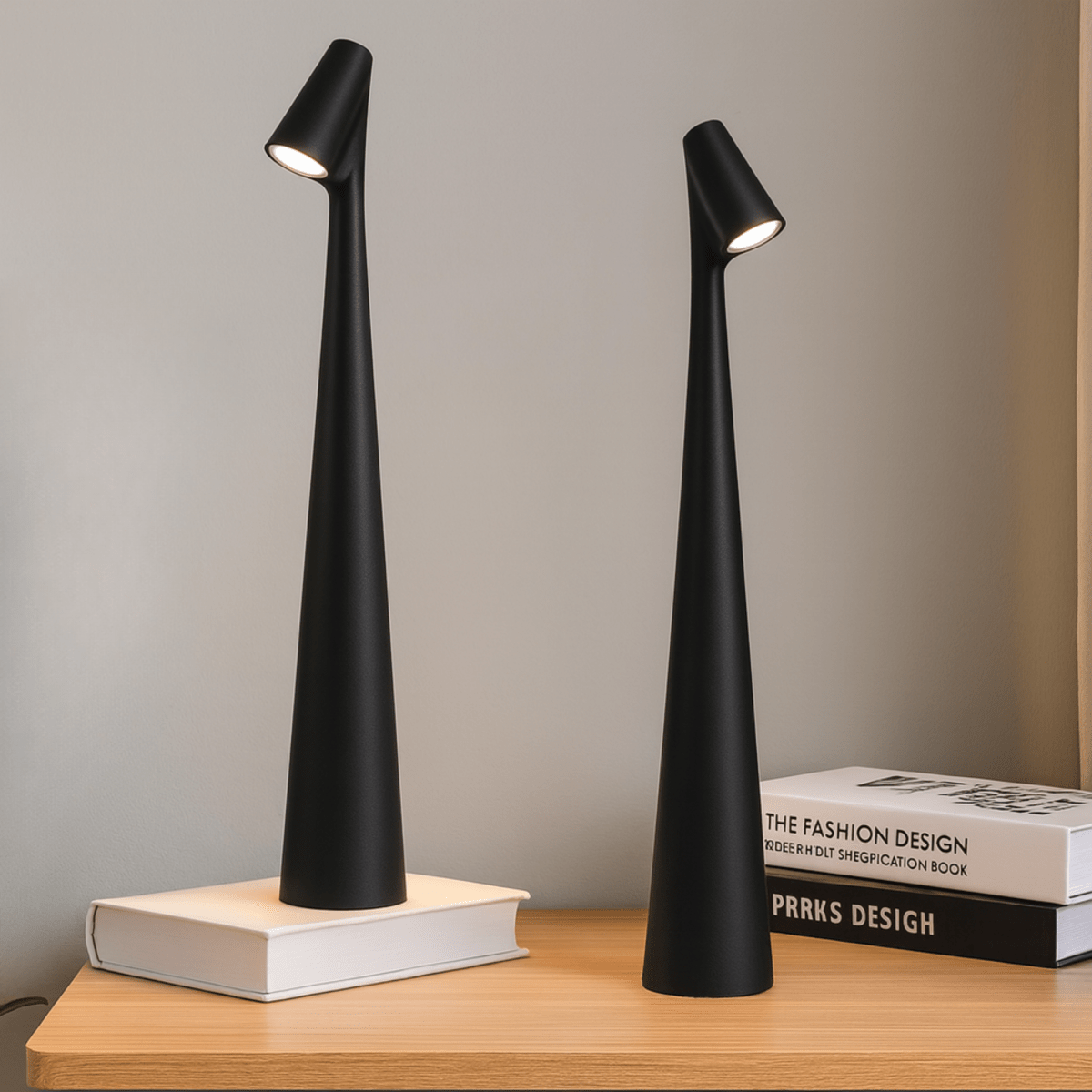 Stylische Tischlampe | Kabellos Dimmbar | Metallgehäuse | Wiederaufladbare Batterie mit 20 Stunden Laufzeit