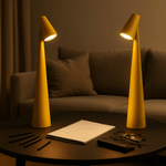 Stylische Tischlampe | Kabellos Dimmbar | Metallgehäuse | Wiederaufladbare Batterie mit 20 Stunden Laufzeit