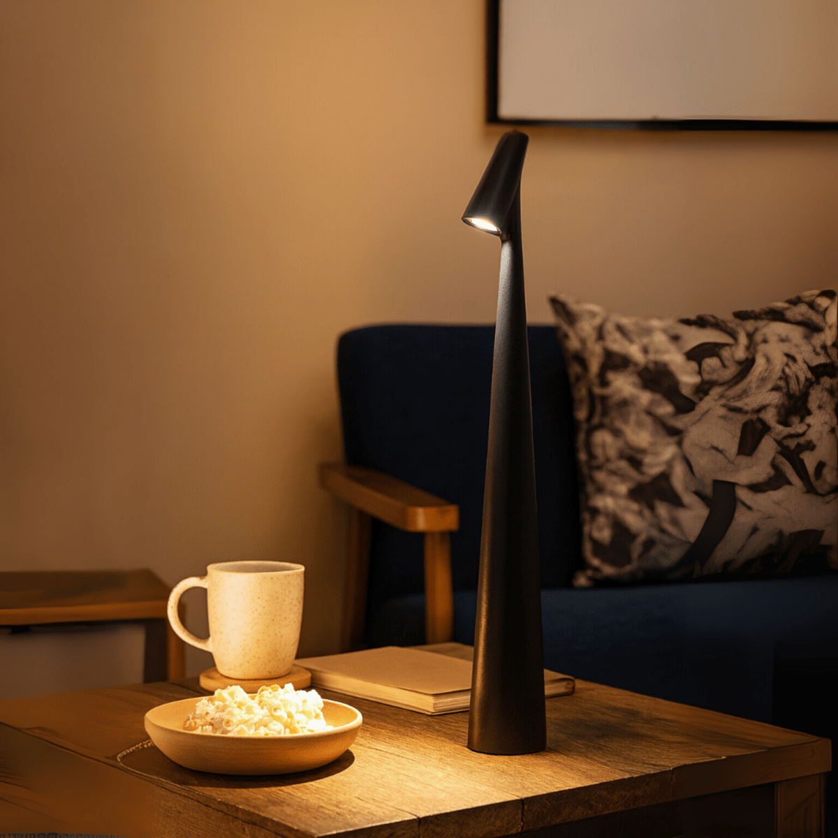 Stylische Tischlampe | Kabellos Dimmbar | Metallgehäuse | Wiederaufladbare Batterie mit 20 Stunden Laufzeit