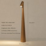Stilvolle Tischlampe | Kabelloses LED-Design | 3-stufige Touch-Dimmung