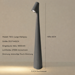 Stilvolle Tischlampe | Kabelloses LED-Design | 3-stufige Touch-Dimmung