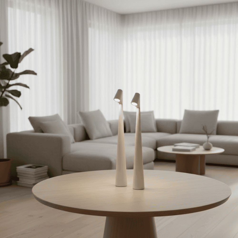 Stilvolle Tischlampe | Kabelloses LED-Design | 3-stufige Touch-Dimmung