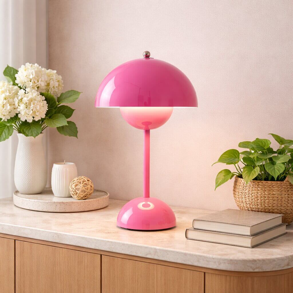 Elegante kabellose Tischlampe mit dimmbarem LED-Licht