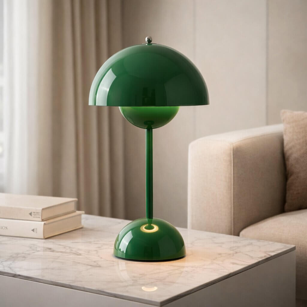 Elegante kabellose Tischlampe mit dimmbarem LED-Licht
