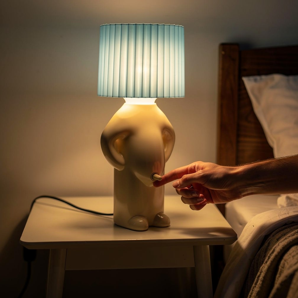 Tischlampe | Sanftes Licht | Platzsparendes Design | LumoGlow