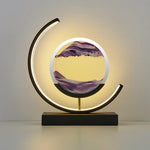 Elegante Tischlampe mit beruhigendem Sand-Effekt und LED-Beleuchtung
