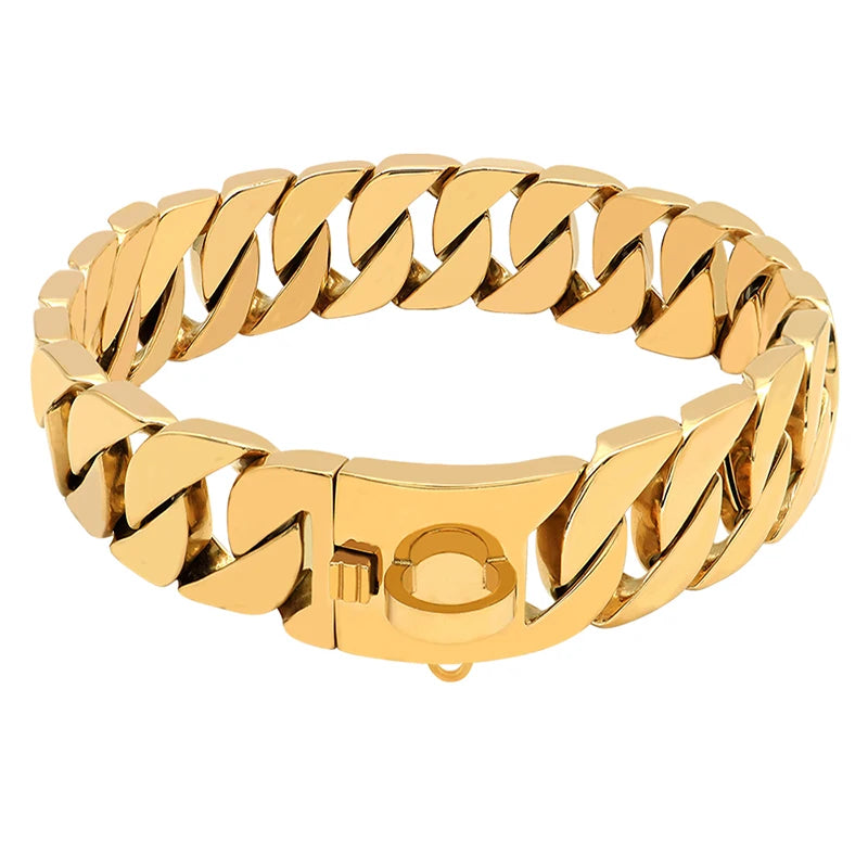 Starker Halsband aus Edelstahl für große Hunde – Metallhalsband