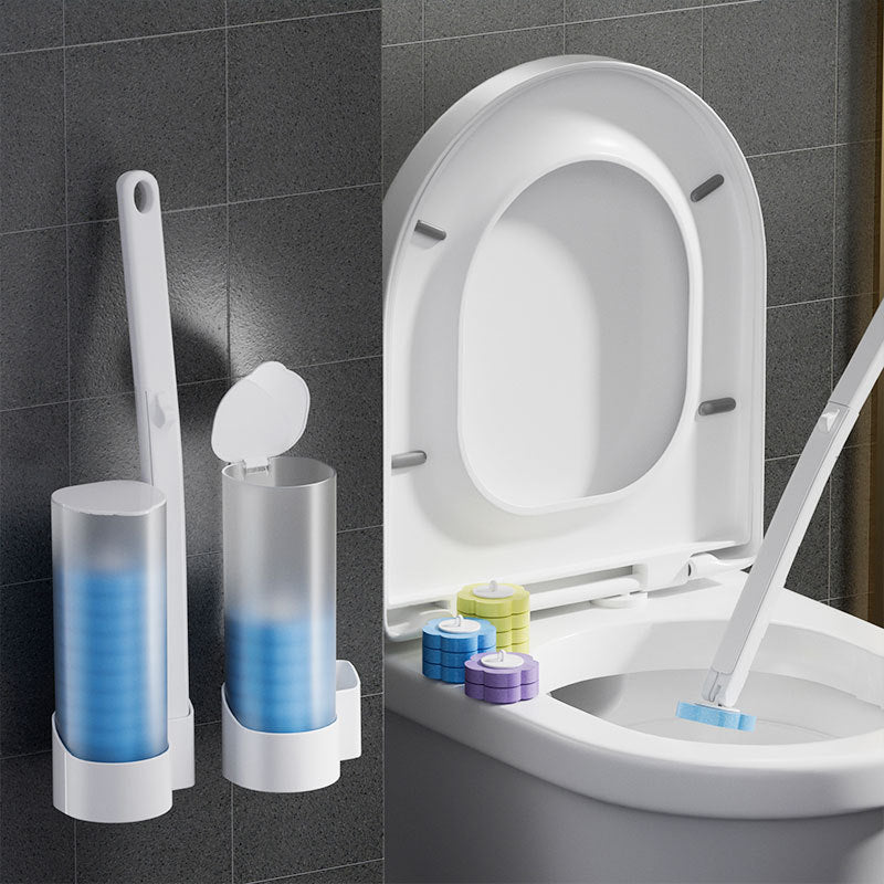 Disposable toilet cleaner with innovative sponge heads
