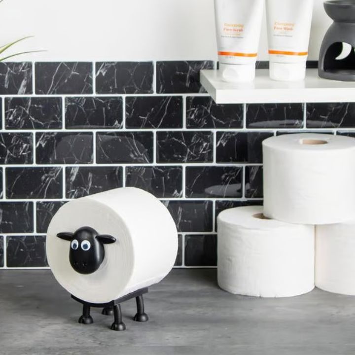 Freistehender Toilettenpapierhalter | Charmante Baddeko im Schafdesign