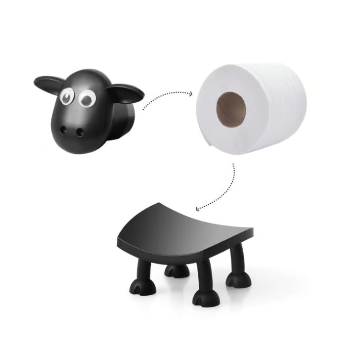 Freistehender Toilettenpapierhalter | Charmante Baddeko im Schafdesign