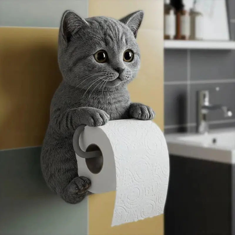Kreativer Toilettenpapierhalter mit Katzenmotiv – Stilvoll & Praktisch