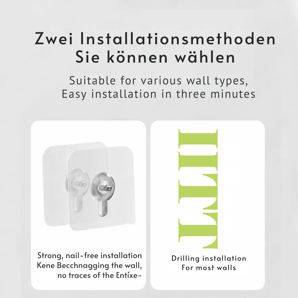Toilettenpapierhalter mit Regal | Bohrfreie Wandmontage | Klebehalterung