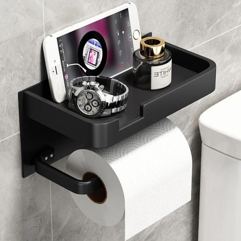 Praktischer Toilettenpapierhalter mit Ablage für Ihr Bad