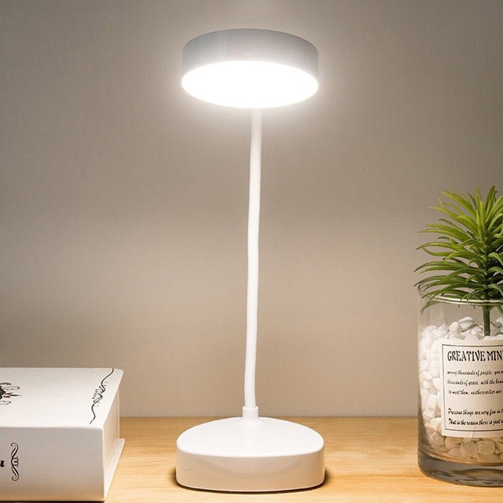 Berührungssteuerbare Leselampe mit Flexibler Halterung und USB-Ladefunktion – Perfekte Nachttischlampe in Mattweiß