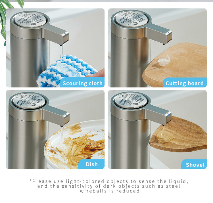 Hygienischer Seifenspender mit Sensor - Edelstahl-Design