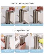 Hygienischer Seifenspender mit Sensor - Edelstahl-Design