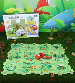 Toy Car Set - Learning Play Mat for Kids