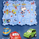 Toy Car Set - Learning Play Mat for Kids