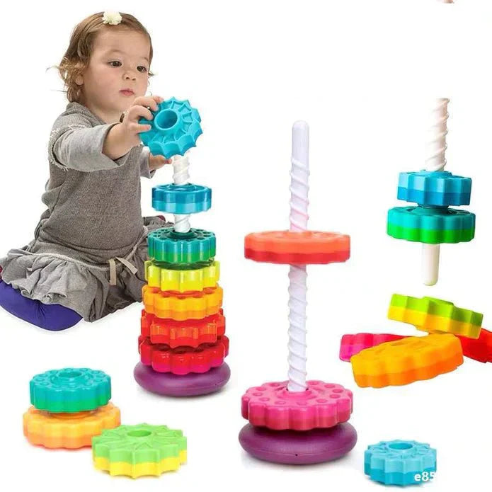 Play Fun - Rotatable Stacking Tower for Toddlers
