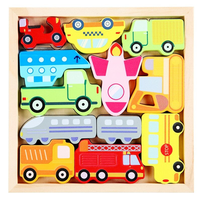 Holzpuzzle mit Formen – 2 kaufen, 1 gratis erhalten