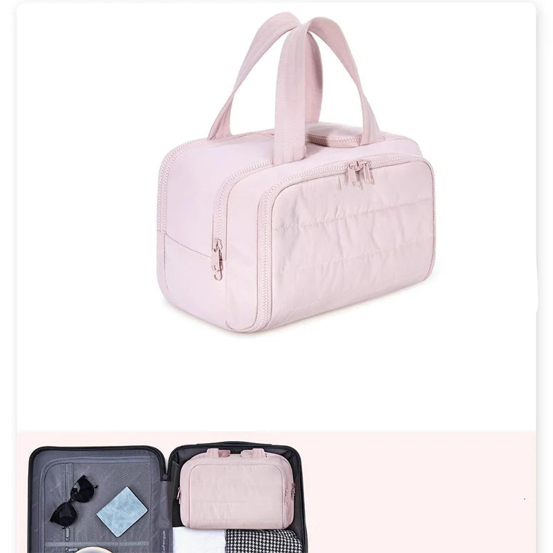 Elegant aufbewahrt: Tragbare Make-up Tasche für unterwegs