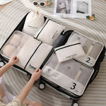 PackSmart | 7-teiliges Set für Reiseorganisationswürfel – Leichte Kompressionsbeutel für Koffer & Gepäck