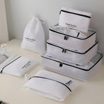 PackSmart | 7-teiliges Set für Reiseorganisationswürfel – Leichte Kompressionsbeutel für Koffer & Gepäck