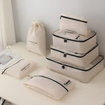 PackSmart | 7-teiliges Set für Reiseorganisationswürfel – Leichte Kompressionsbeutel für Koffer & Gepäck