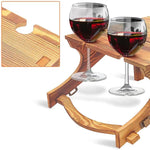 Compact Folding Table with Wine Glass Holder for Outdoor Adventures