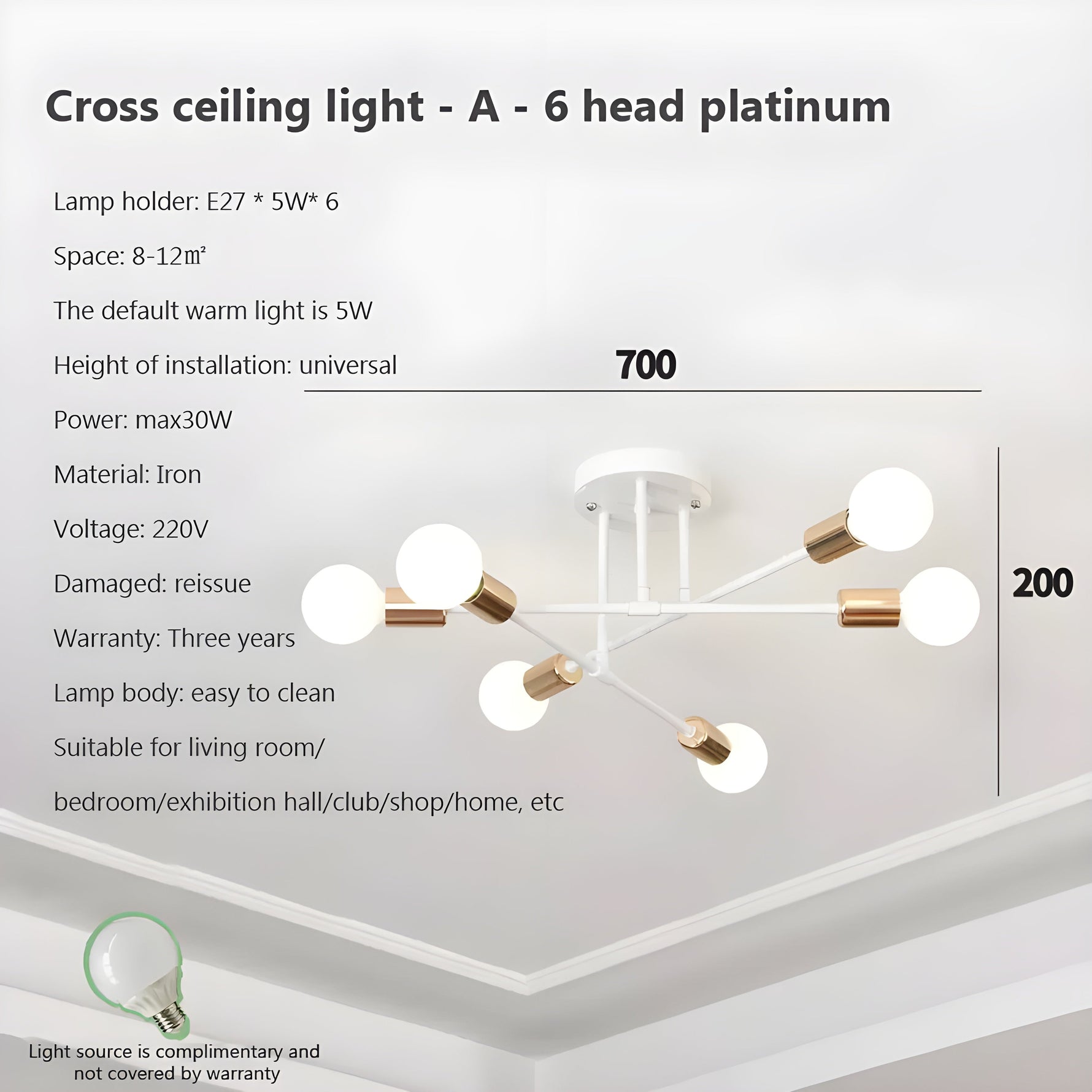 Kreative LED Hängeleuchte – Vintage Antik Gold Kronleuchter für Wohn- und Esszimmer