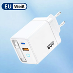 Schnellladegerät | Intelligentes Ladegerät für mehrere Geräte | GaN Wandadapter