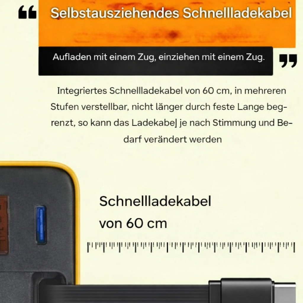 Schnellladegerät | Intelligentes Ladegerät für mehrere Geräte | GaN Wandadapter