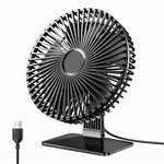 Oscillierender USB Ventilator – Leise, kompakt mit 4 Geschwindigkeiten für Schreibtische und Nachttische