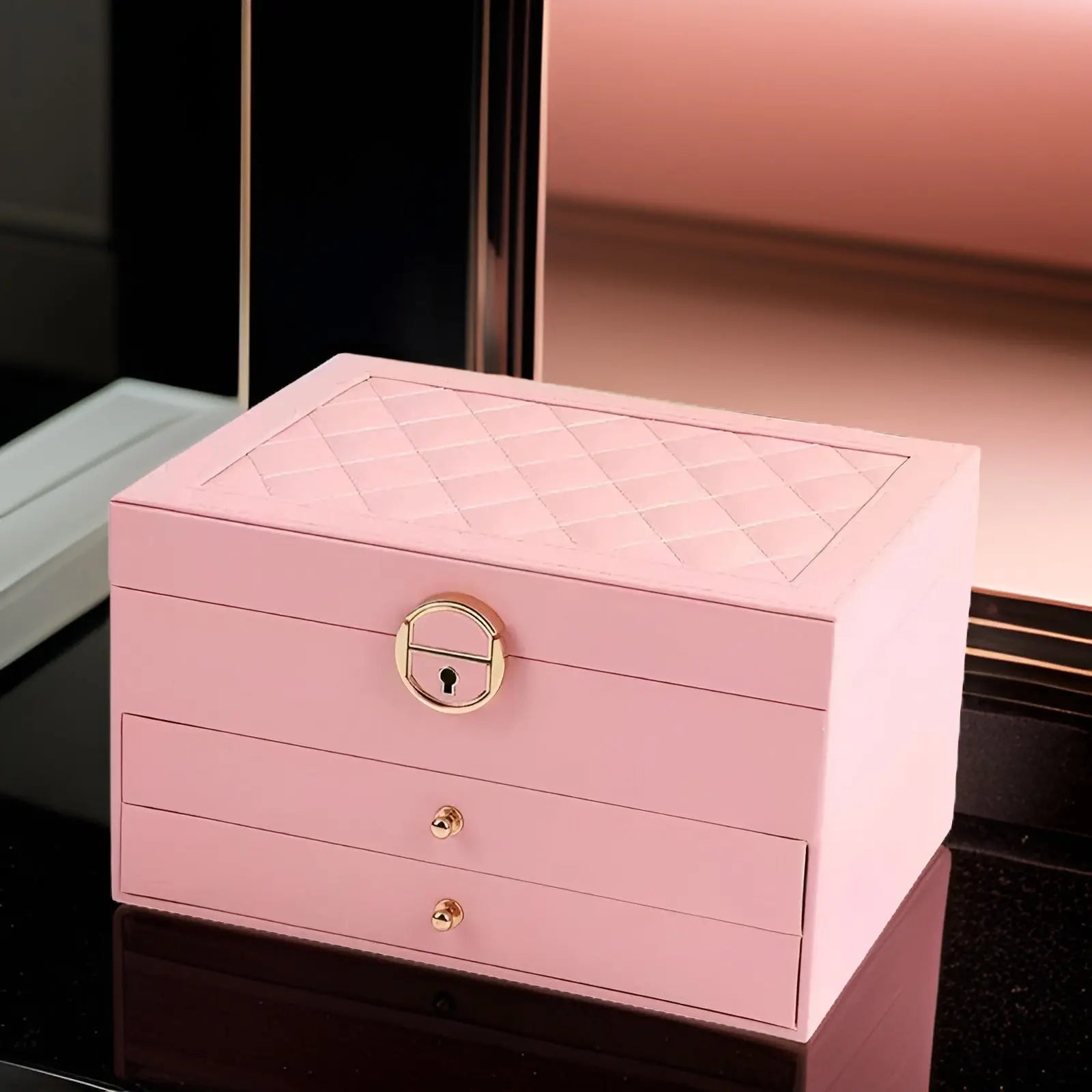 Elegante Schmuckaufbewahrung – Luxuriöse Schmuckbox mit mehreren Fächern
