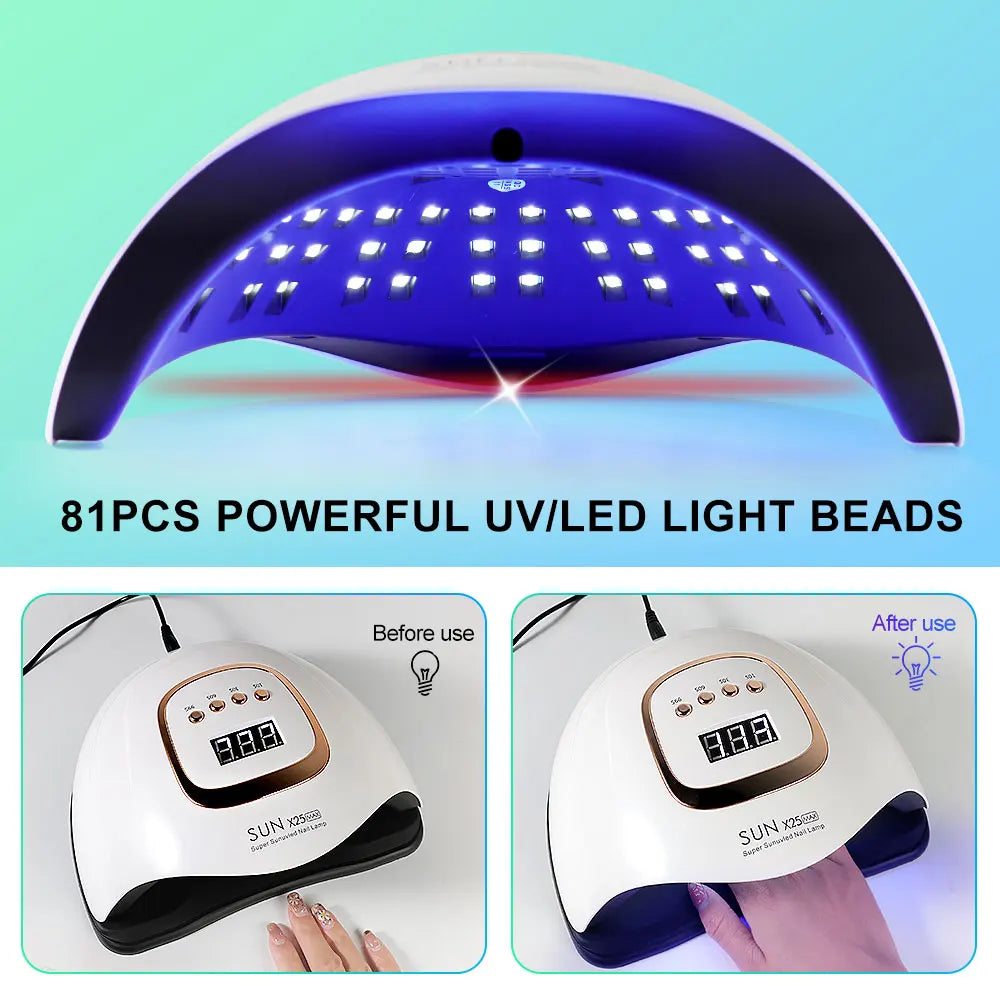 UV/LED Nagel-Lampe | Schnelles, gleichmäßiges Aushärten | Timer Sensor