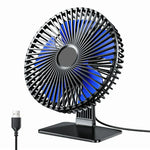 Oscillierender USB Ventilator – Leise, kompakt mit 4 Geschwindigkeiten für Schreibtische und Nachttische