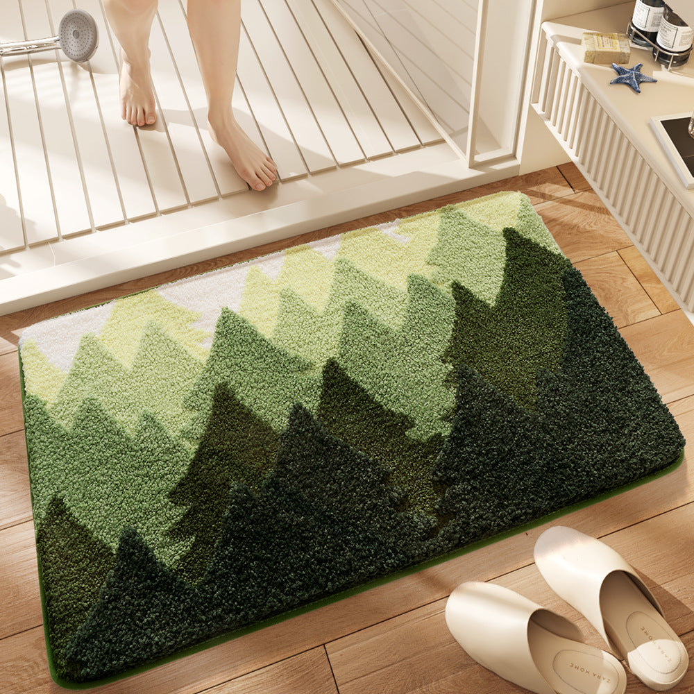 Luxuriöser, Natur-inspirierter Teppich mit Rutschfester Unterlage – Weiche Mikrofaser für Schlafzimmer und Badezimmer, Erhältlich in Mittel- und Großformaten