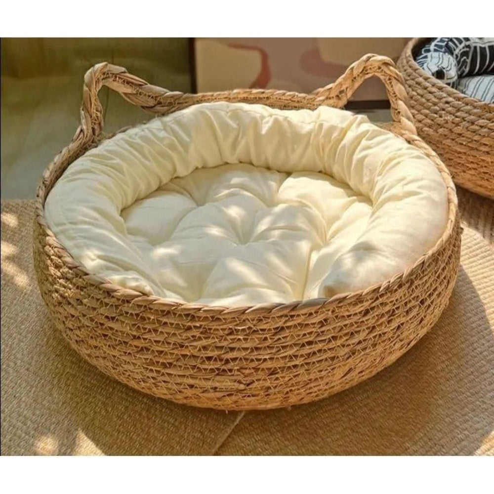 Kuscheliges Katzenbett mit Rutschfester Unterlage – Bequeme Donut-Form für Katzen und kleine Haustiere