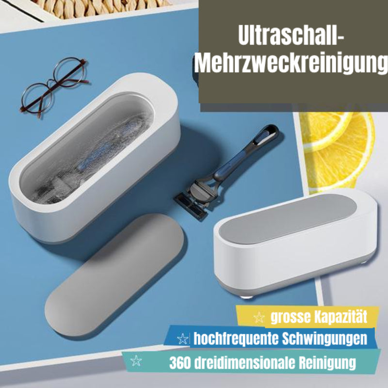 Ultraschallreiniger | 360° gründliche Reinigung für Schmuck & Brillen | Tragbar | GlanzPro