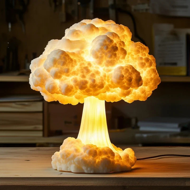 Beeindruckende 3D Tischlampe im Wolken-Design - USB Betrieben