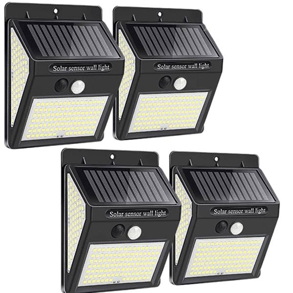 Solarbetriebene Bewegungsmelder mit 100 LEDs | LuminaGuard