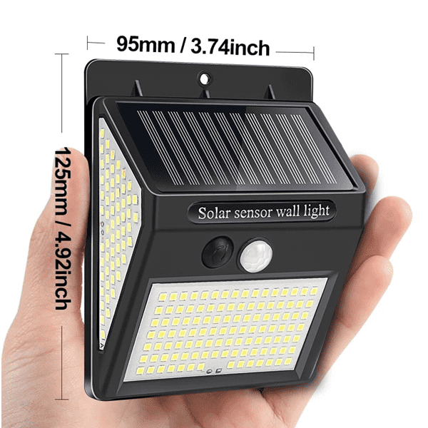 Solarbetriebene Bewegungsmelder mit 100 LEDs | LuminaGuard