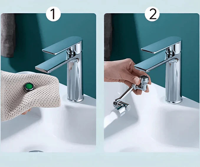 FlexiSpritz - Rotatable Faucet Extender for Optimal Control
