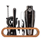 Elegantes Cocktailset mit Bambusständer – 10-teilig