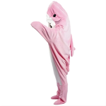 Bequeme Haifisch-Decke mit Kapuze aus weichem Flanell